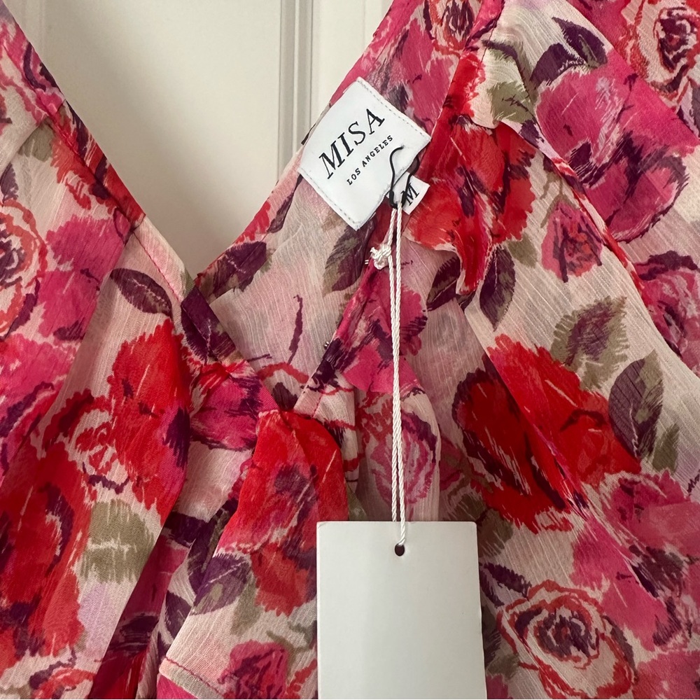 Misa floral chiffon maxi dress